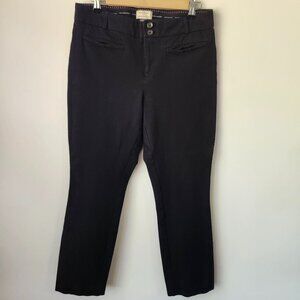 Anthropologie The Essential Slim Stretch Pants Women’s Size 10 Black Trousers